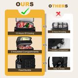 MIYCOO Cooler Backpack - 40 Cans Insulated Backpack Cooler for Men & Women, Portable 2 Leak Proof Compartments Coolers Bag for Beach Travel Picnic Lunch Hiking BBQ Camping, Black, 28L