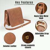 IndianHandoArt 16 inch Leather Real Messenger bag for Laptop Briefcase Satchel Men and Women (16 inch medium)