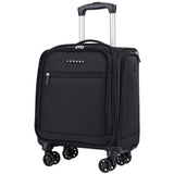 Verage Underseat Carry On Luggage with Wheels, 14.5-Inch Spinner Small Suitcase, Softside Lightweight Travel Bag for Men and Women, Airplane Carry On Bag, Black