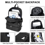 seyfocnia Gym Backpack for Men,Waterproof Gym Bag With Shoe Compartment Lightweight Travel Bag Sports Backpack Casual Daypack-Black