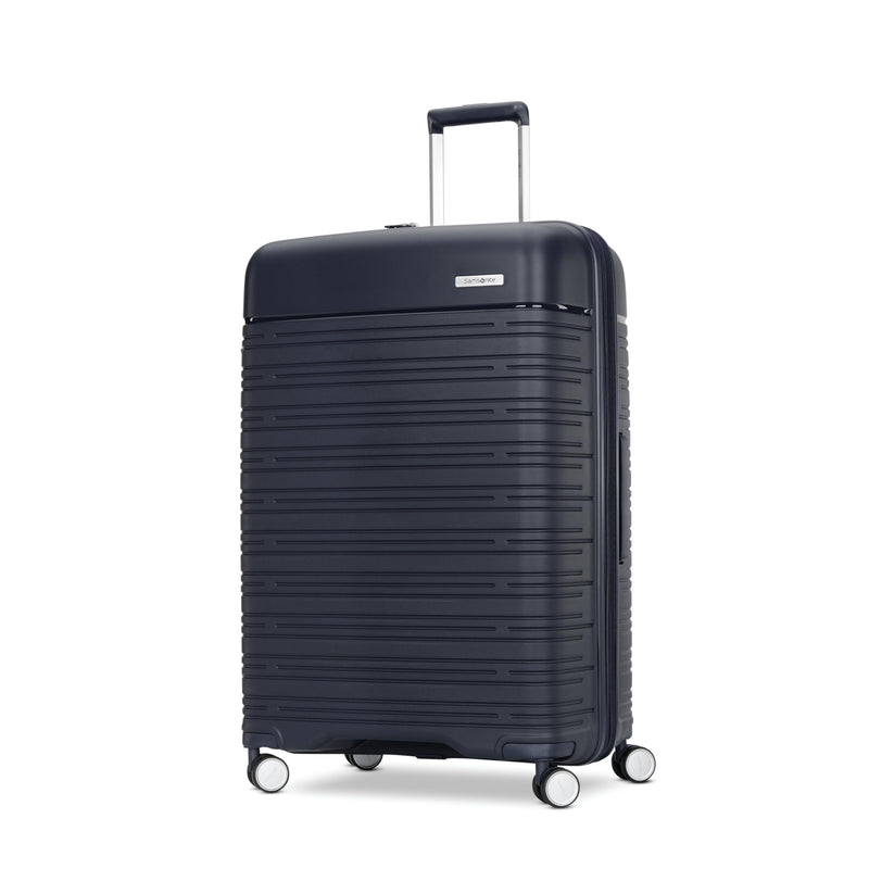 Samsonite Elevation Plus - Large Hardside Luggage - Scratch Resistant Polypropylene Shell, RightHeight™ Adjustable Handle, Integrated AirTag Holder, TSA Lock, WetPak™ Compartment - Midnight Blue