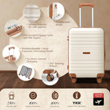 CASELLY Luggage Sets with spinner wheels, PC+ABS Hard Shell Travel Luggage,Lightweight Carry-on suitcases with TSA Lock,YKK Zippers (Black, 5 piece sets(20/24/28/DB/TB))