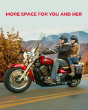 KEMIMOTO Motorcycle Saddlebags Secure Lock & Quick-Release Buckles 15L (7.5Lx2) PU Leather Throw Over Hard-Shell Side Bags Universal Fit for Sportster Softail Rebel Dyna Cruiser