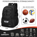 Goloni Basketball Backpack,Large Sports Bag with Ball Compartment & Shoe Compartment,Basketball Bag Fit Volleyball, soccer,Gym