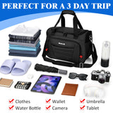 Underseat Carry On luggage Bag Airplanes Personal Item Bags Weekender Overnight Travel Tote Bag Shoulder Small Softside Carry on Luggage Travel Duffel Bags For Men Women -16 IN Black