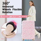 Merax Luggage Sets 3 Piece, Hardside Expandable Suitcase Set with Spinner Wheels, Lightweight Leopard Luggage 20+24+28 IN, Leopard Pink