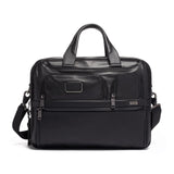 TUMI - Alpha Medium 15" Expansion Laptop Briefcase - Professional Briefcase for Commute or Travel - Padded Compartment Fits up to 15" Screen - Black Leather