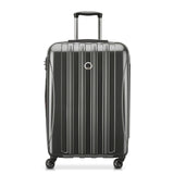 DELSEY PARIS Helium Aero Hardside Expandable Luggage with Spinner Wheels, Brushed Charcoal, Checked-Medium 24 Inch