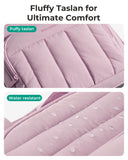 BAGSMART Small Underseat Carry on Luggage with Wheels, 16 inch Small Under Seat Luggage, Lightweight Travel Suitcase for Women, Mist Purple