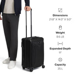 TUMI - Aerotour 4 Wheel Expandable Luggage - Men's and Women's Lightweight Business and Leisure Travel Suitcase - 21.75" International Expandable Carry-On, Black