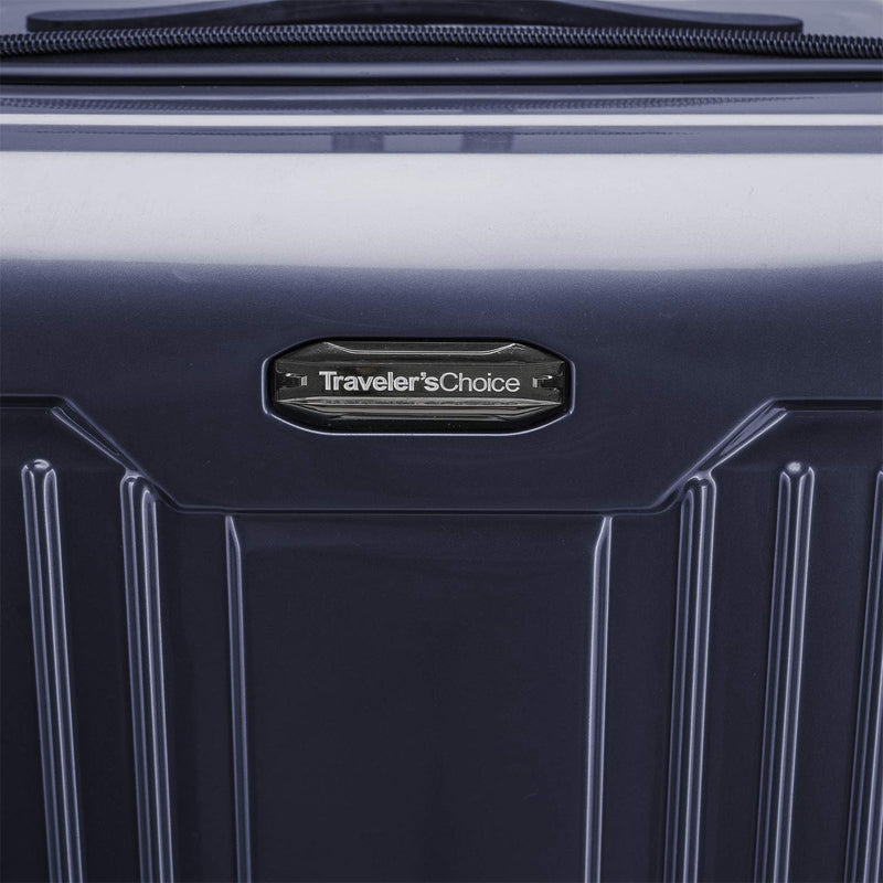 Traveler's Choice Ultimax II Polycarbonate Hardside Luggage with Spinner Wheels, Matte Navy, 31-Inch Large Trunk