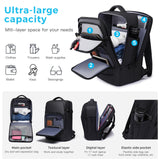 TANGCORLE Travel Backpack for Men, 17.3 Inches Business Laptop Backpack Water-Resistant Carry on Airline Approved 18x14x8 Luggage Backpack with USB Charger Port