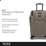 TUMI - Alpha Dual Access 4-Wheeled Carry-On - Expandable, Durable and Lightweight Luggage - Grey Alloy