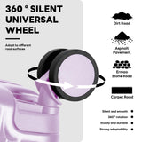 TIYFIY Hardside Luggage with Cup Holder & USB/Type-C Charging Port, Aluminum Frame, Zipperless Design, TSA Lock, Extra-Wide Shell – Smart Travel Suitcase,Checked (Lilac, 24Inch)