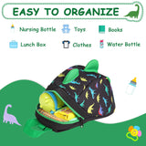 VASCHY Mini Toddler Kids Backpack with Leash, Ultra Lightweight Tiny Little Daycare Backpack Boys Dinosaur