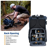 K&F CONCEPT Camera Backpacks for Photographers Travel Bag for Tripod Camera Lence Accessory with laptop compartment and Rain Cover Waterproof Multi-Functional Camera Bags for Dslr Cameras Black