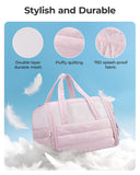 BAGSMART Cat Carrier: Soft-Sided Pet Carrier for Small Medium Cats Dogs Puppy Quilted Collapsible Puffy Travel Bag Up to 20 Lbs Pink