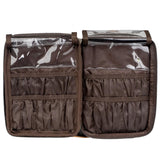 STS Ranchwear Vaquero Glamour STS-34330 Makeup Bag - Spacious Zip Around Unique Full Grain Leather Cowhide Cosmetic Organizer with 2 Compartments
