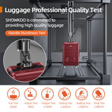 SHOWKOO Luggage Sets 3 Piece Expandable 100% PC Durable Hardshell Suitcase with Wheels TSA Lock Lightweight Wine Red