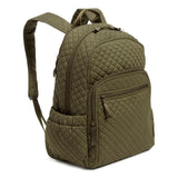 Vera Bradley Women's Cotton Campus Backpack, Climbing Ivy Green - Recycled Cotton, One Size