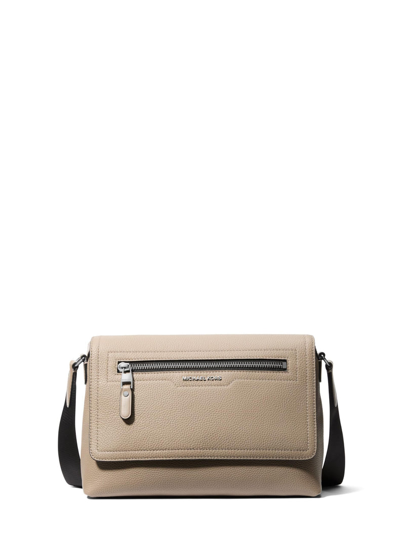 Michael Kors Hudson Small Flap Messenger, Silver Tone-Hardware/Birch