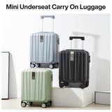 Hanke 14 Inch Underseat Carry On Luggage with Wheels Hard Shell Suitcases Carry On Bag Lightweight Small Mini Suitcase Travel Luggage for Travel（Bamboo Green）