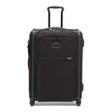 TUMI - Alpha Medium Dual Access Expandable 4-Wheeled Checked Luggage - Zipper Expansion - Durable Ballistic Nylon - Medium Capacity Suitcase with TSA Lock - Dark Black