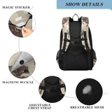 Glaphy Cowboys Pattern West with Bulls Backpack School Bag Lightweight Laptop Notebook Tablet Backpack Students Travel Bookbag with Reflective Stripes