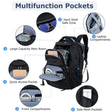 VANKEAN 17.3'' Travel Laptop Backpack TSA Friendly, Water Resistant Anti Theft Extra Large College Backpacks with RFID Pockets, USB Port for Men Women Business Work Bag, Black