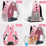 Cat Backpack Carrier, Pet Cat Carrier with Ventilated Design for Carrying Puppy Cats, Pet Carrier Backpack for Traveling/Hiking/Camping/Outdoors Airline Approved Travel Carrier(Pink)