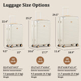 Joyway 20 Inch Carry On Luggage Airline Approved, PP Hardside Carry On Suitcase with Spinner Wheels and TSA Lock, Lightweight Luggage with Anti-Collision Corner (White, 20 Inch)