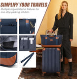 Cosbarn Carry On Luggage Sets 3 Piece, 20 Inch Luggage 22x14x9 Airline Approved with Wheels and TSA Lock, ABS Lightweight Hardshell Travel Suitcase Set with Duffel Bag Travel Bag for Men Women