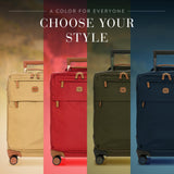 Bric's X-Travel 21” Carry-On Spinner – Luxury Softside Luggage with 360° Wheels, Recycled Water-Resistant Fabric, Interior Pockets, and Leather Details – Navy