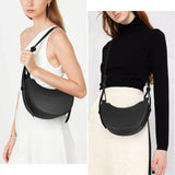 Faux Leather Saddle Bag for Women Shoulder Bag Crescent Purse Trendy Crossbody Purse Hobo Handbag