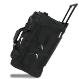 Dejuno 22-Inch Duffel Bag with Telescopic Handle In-Line Skate Wheels and Adjustable Shoulder Strap