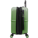 World Traveler Dejuno Tonal 20-Inch Carry-On Polycarbonate Lightweight Hardside Expandable Spinner Luggage Suitcase with TSA Lock - Matcha