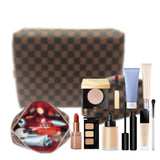 kancehinage Checkered Makeup Bag, 2 Pcs Portable Leather Cosmetic Bag, Travel Toiletry Bag for Women, PERFECT for Christmas, Birthdays, Valentine’s Day