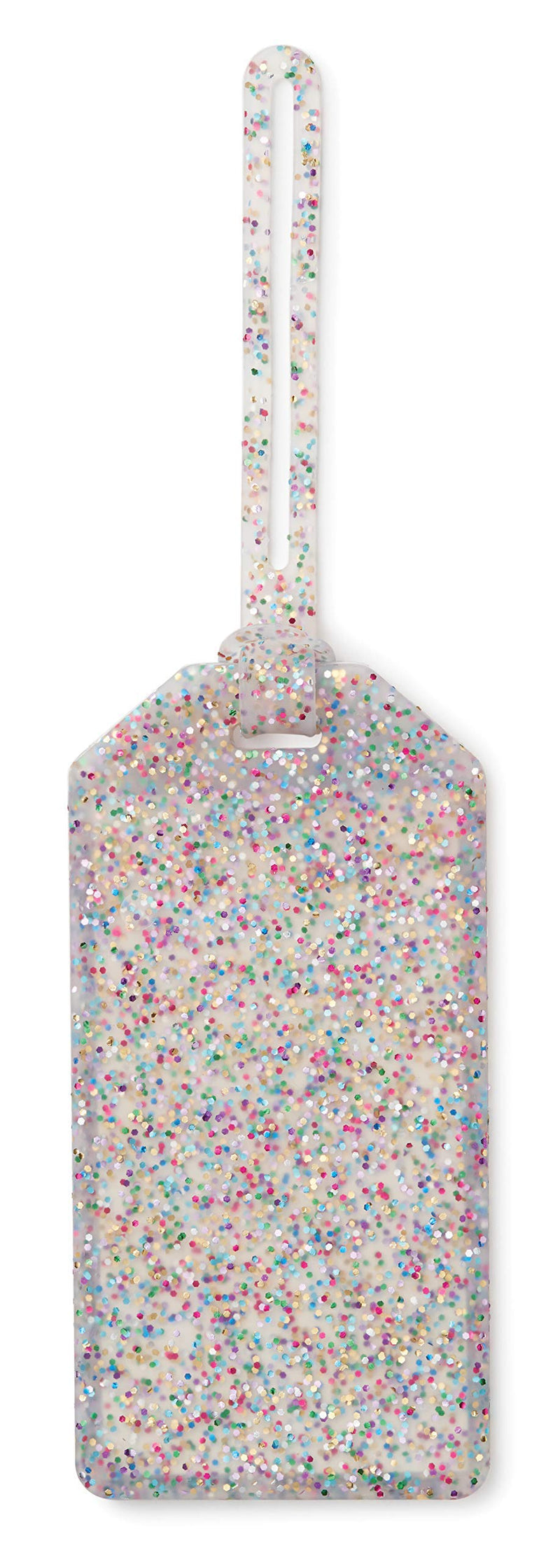 Kate Spade New York, Silicone Luggage Tag with Strap, Multi Glitter