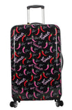 Betsey Johnson 26 Inch Checked Luggage Collection - Expandable Scratch Resistant (ABS + PC) Hardside Suitcase - Designer Lightweight Bag with 8-Rolling Spinner Wheels (TAMALE, 26in)