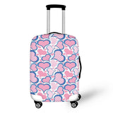 TODIYADDU Pink Love Heart Thick Elastic Geometric Luggage Protective Cover Fashion Trolley Case for Suitcase Cover Baggage Travel Bag | Backpacks4Less