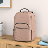 LOVEVOOK Laptop Backpack for Women 15.6 inch,Cute Womens Travel Backpack Purse,Professional Laptop Computer Bag,Waterproof Work Business College Teacher Bags Carry on Backpack with USB Port,Brown