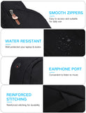 RAVUO Black School Backpack for Men Women | Classic College Bookbag for 15.6inch Laptop, Water Resistant Casual Daypack Schoolbag for Travel, Work