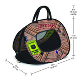 SportPet Designs Pop Open Cat Carrier, Soft-Sided Collapsible Travel Carrier for Cats up to 15 lbs, Lightweight Portable Design with Mesh Ventilation & Secure Zippers, Patterned Live Cat