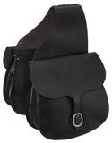 Tough 1 Leather Saddle Bag, Black, 12
