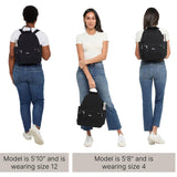 Baggallini All Day Backpack with RFID Phone Wristlet - Lightweight Travel Backpack for Women