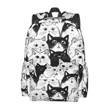 famliihw Black and white Cat Backpack Laptop Backpacks Multipurpose Daypack For Men Women Travel Hiking
