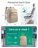 BAGSMART 30L Travel Backpack for Women, Carry on Backpack for Airplanes, Gym Backpack with Shoe Compartment, Lightweight Travel Bag Fits 15.6 Inch, Water-Resistant, Black