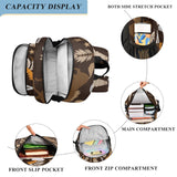 Glaphy Western Boho Tribal Cowboy Vintage School Backpack Lightweight Laptop Backpack Student Travel Daypack with Reflective Stripes
