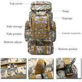 70L Hiking Backpack for Men, Waterproof Lightweight Camping Backpack, Military Rucksack with Molle, 3-Day Assault Pack for Travel, Climbing, Outdoor Sports(Black)