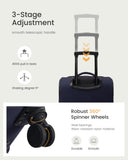 LOVEVOOK Carry On Luggage 22x14x9 Airline Approved, Softside Suitcase with Spinner Wheels for Men Women, 22 Inch Rolling Luggage with TSA Lock Multiple Compartments for Travel Business Trip